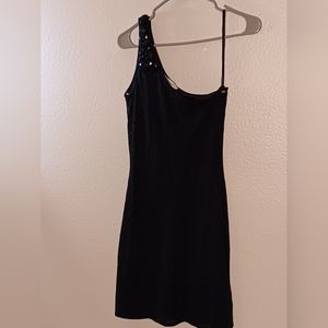 Asymmetrical dress with stones on the strap size xs